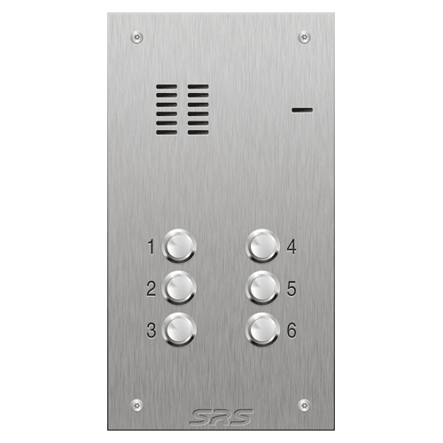 4106 06 button VR S Steel panel, engravable size A