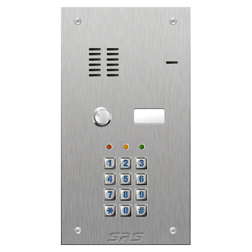 4201/05 01 button VR S Steel panel, name window, keypad size A