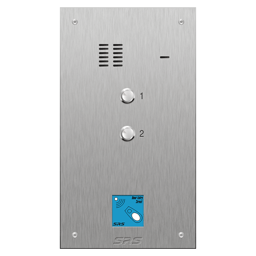 4302/08 02 button VR S Steel panel, engravable, prox. size D
