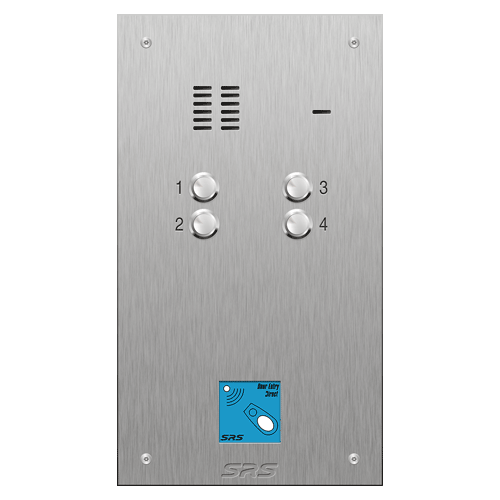 4304/08 04 button VR S Steel panel, engravable, prox. size D