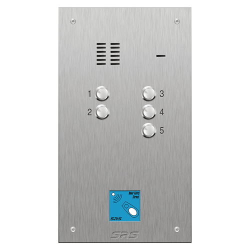 4305/08 05 button VR S Steel panel, engravable, prox. size D