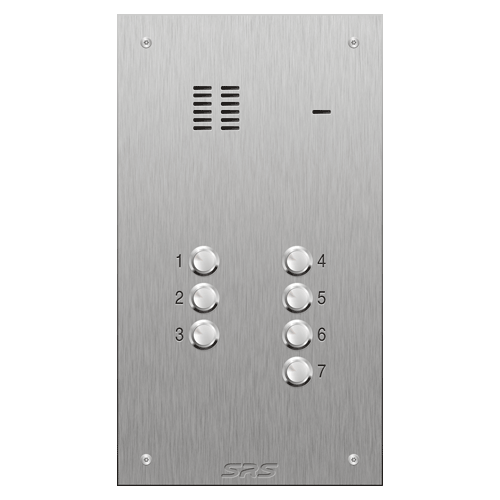4307 07 button VR S Steel panel, engravable size D