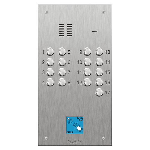 4317/08 17 button VR S Steel panel, engravable, prox. size D1