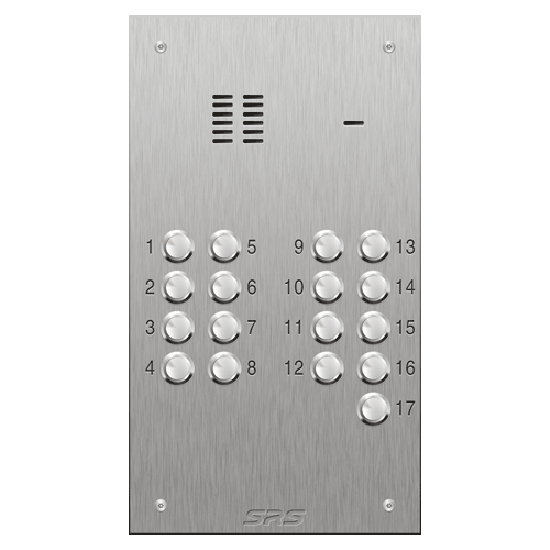 4317 17 button VR S Steel panel, engravable size D