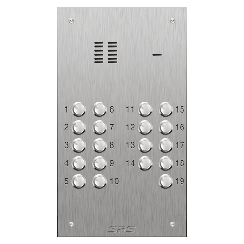 4319 19 button VR S Steel panel, engravable size D