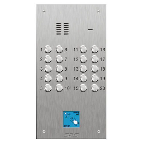 4320/08 20 button VR S Steel panel, engravable, prox. size D1