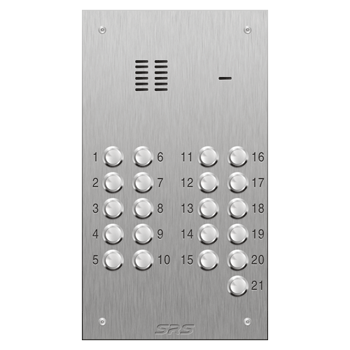 4321 21 button VR S Steel panel, engravable size D