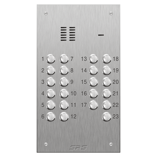 4323 23 button VR S Steel panel, engravable size D