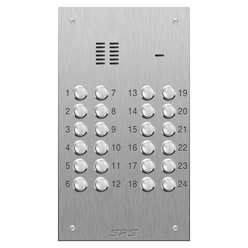 4324 24 button VR S Steel panel, engravable size D