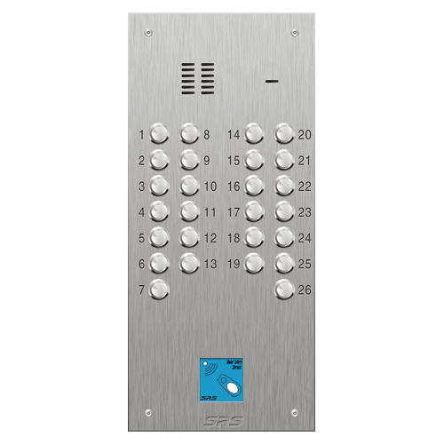 4326/08 26 button VR S Steel panel, engravable, prox. size D3