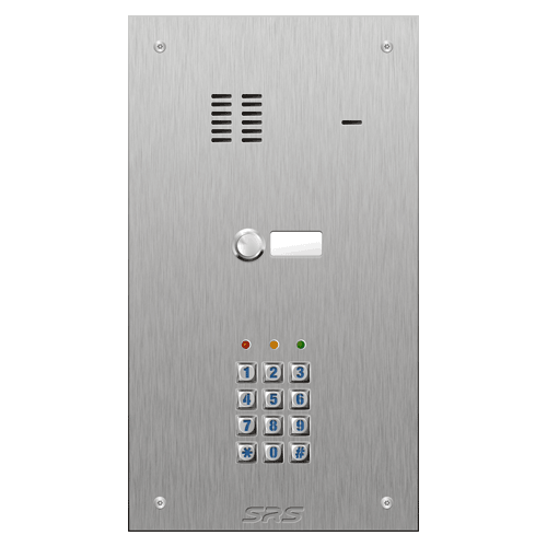 4401/05 01 button VR S Steel panel, name windows, keypad size D