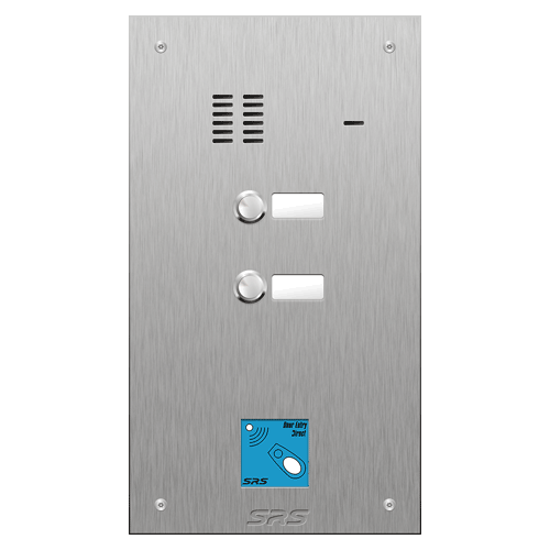 4402/08 02 button VR S Steel panel, name windows, prox.   size D