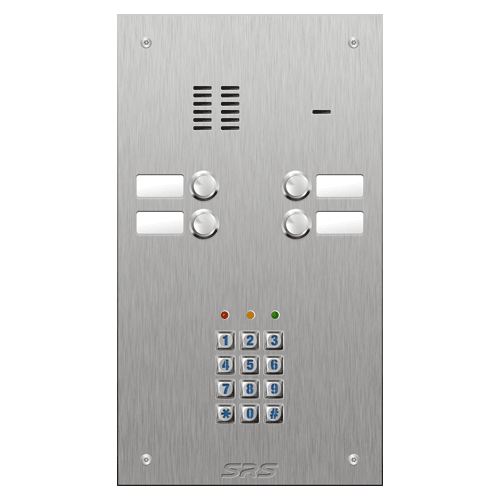 4404/05 04 button VR S Steel panel, name windows, keypad size D