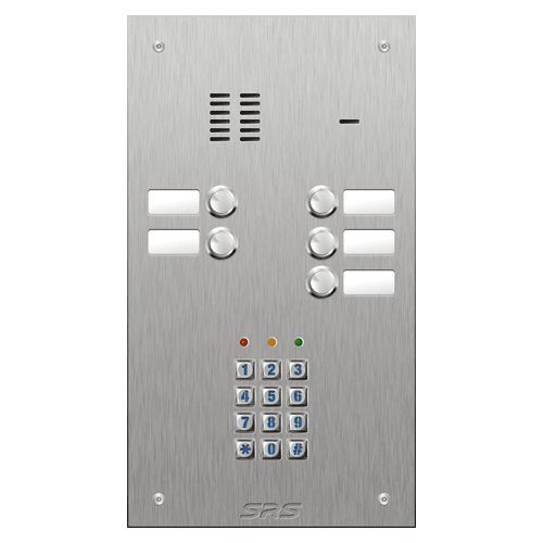 4405/05 05 button VR S Steel panel, name windows, keypad size D