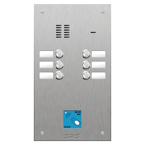 4406/08 06 button VR S Steel panel, name windows, prox.   size D