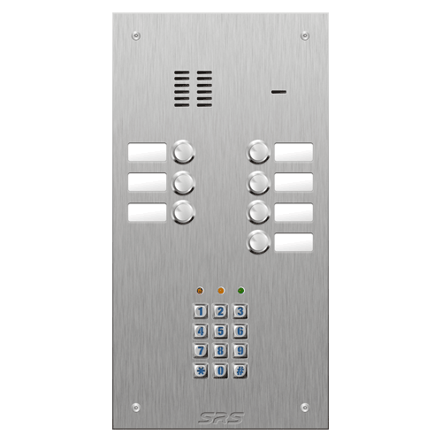 4407/05 07 button VR S Steel panel, name windows, keypad size D1