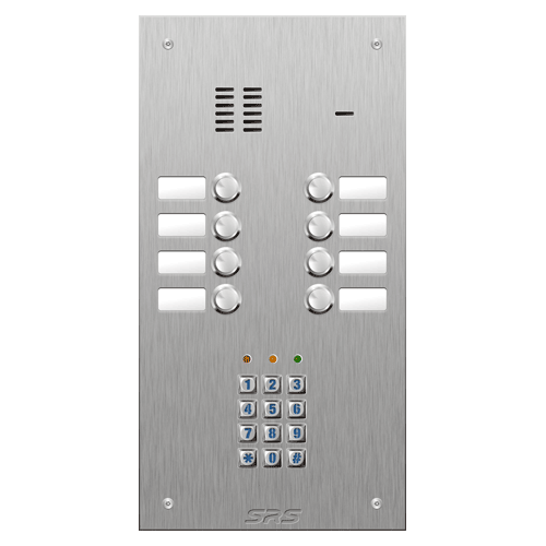 4408/05 08 button VR S Steel panel, name windows, keypad size D1