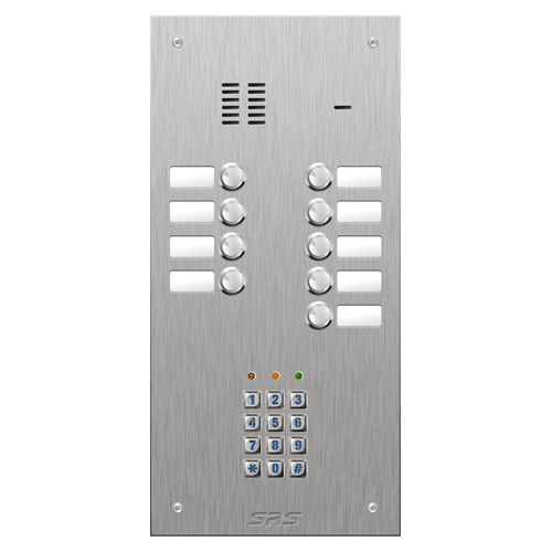 4409/05 09 button VR S Steel panel, name windows, keypad size D2