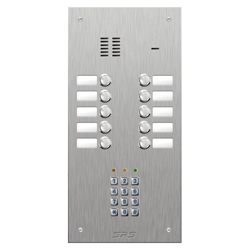 4410/05 10 button VR S Steel panel, name windows, keypad size D2