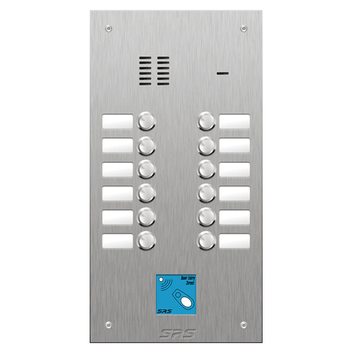 4412/08 12 button VR S Steel panel, name windows, prox.   size D1
