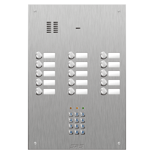 4415/05 15 button VR S Steel panel, name windows, keypad size D4