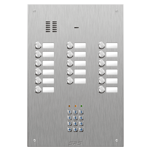 4417/05 17 button VR S Steel panel, name windows, keypad size D4