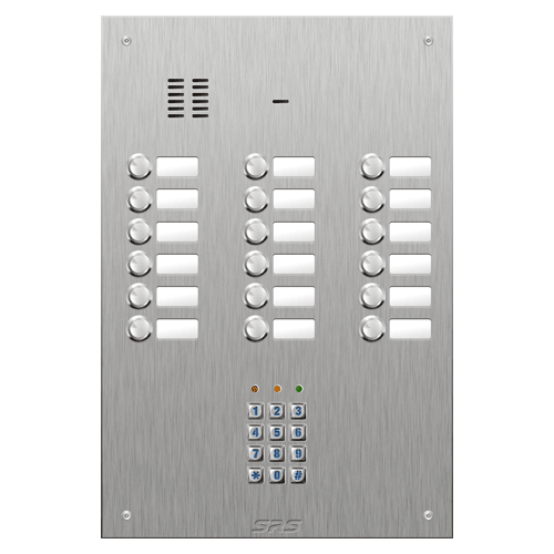4418/05 18 button VR S Steel panel, name windows, keypad size D4