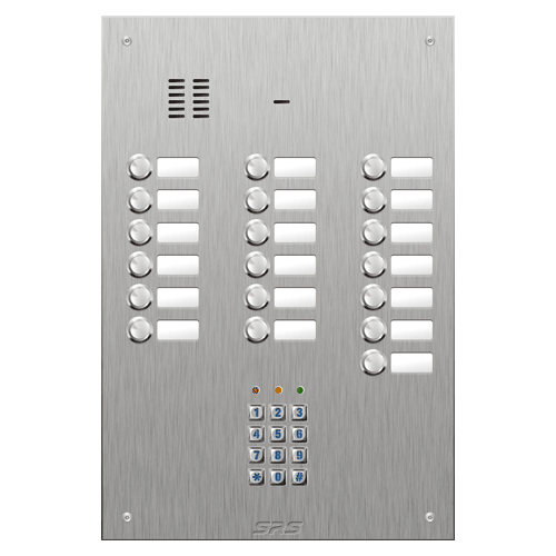 4419/05 19 button VR S Steel panel, name windows, keypad size D4