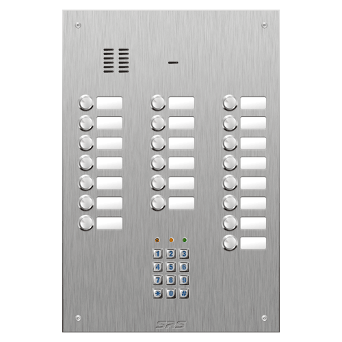 4421/05 21 button VR S Steel panel, name windows, keypad size D4