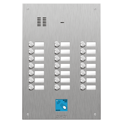 4421/08 21 button VR S Steel panel, name windows, prox.   size D4