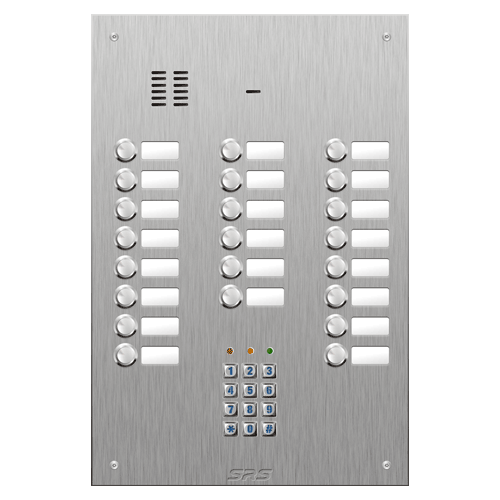 4422/05 22 button VR S Steel panel, name windows, keypad size D4