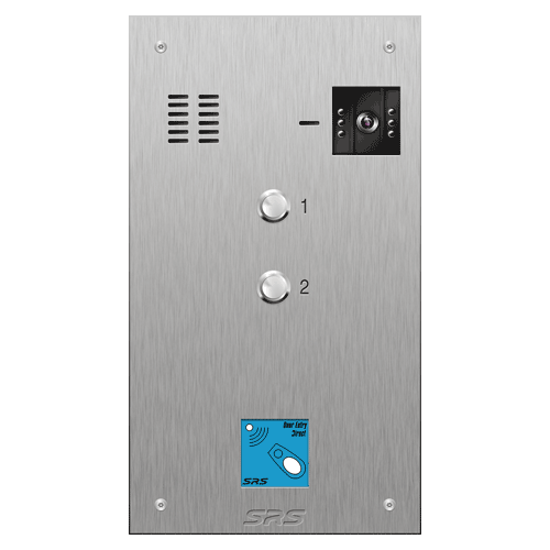 4602/08 02 button S Steel video panel, with prox cut out size D