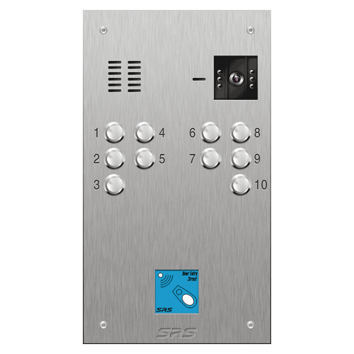 4610/08 10 button S Steel video panel, with prox cut out size D