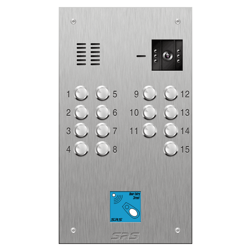 4615/08 15 button S Steel video panel, with prox cut out size D