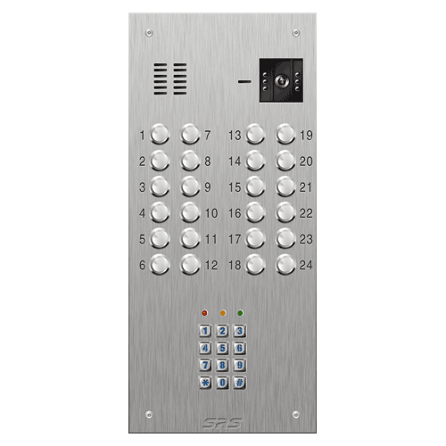 4624/05 24 button S Steel video panel, keypad             size D3