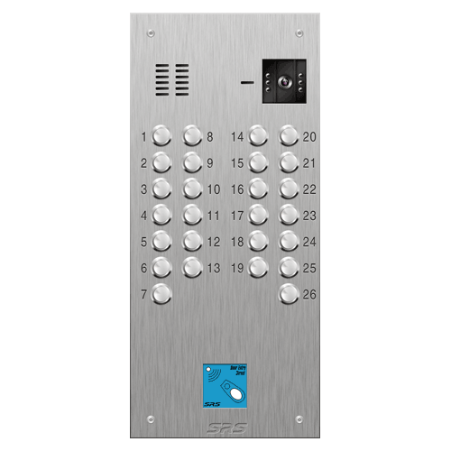 4626/08 26 button S Steel video panel, with prox cut out size D3
