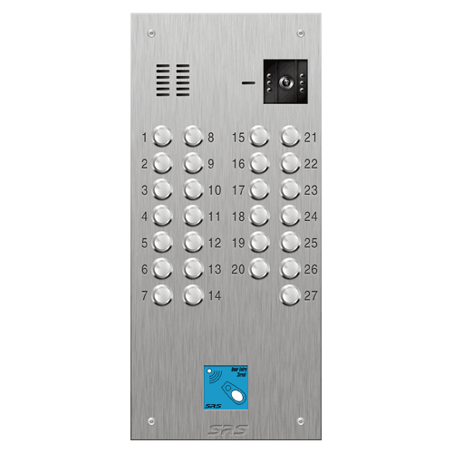 4627/08 27 button S Steel video panel, with prox cut out size D3