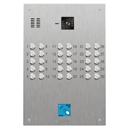 4630/08 30 button S Steel video panel, with prox cut out size D4