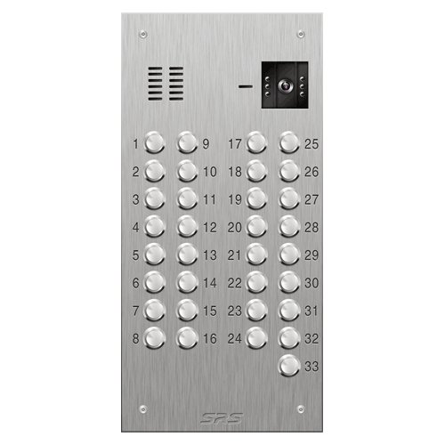 4633 33 button S Steel video panel size D2