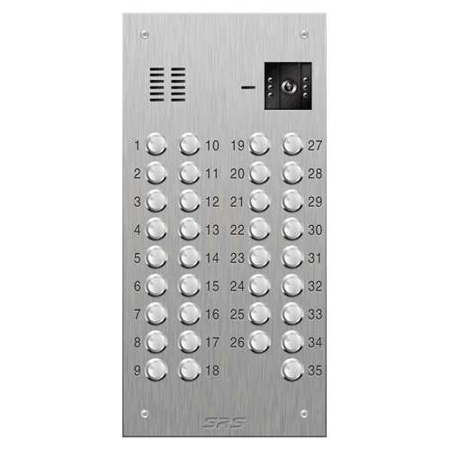 4635 35 button S Steel video panel size D2