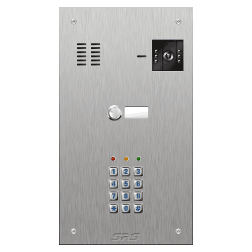 4801/05 01 button vandal resist S Steel video panel, keypad size D