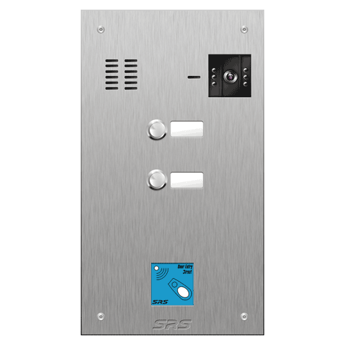 4802/08 02 button vandal resist S Steel video panel, prox. size D