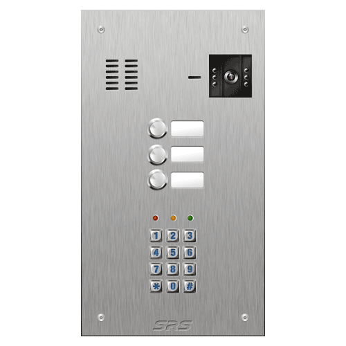 4803/05 03 button vandal resist S Steel video panel, keypad size D