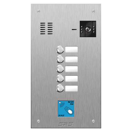 4805/08 05 button vandal resist S Steel video panel, prox. size D