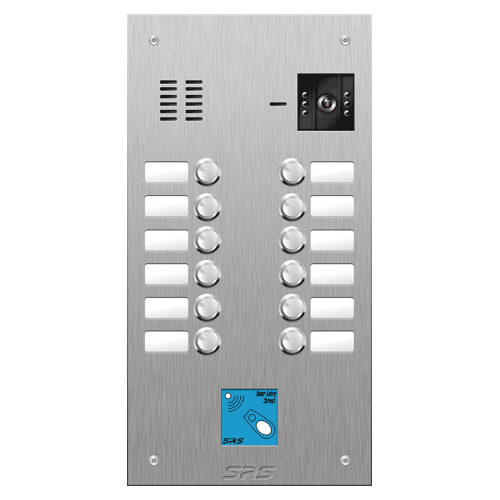 4812/08 12 button vandal resist S Steel video panel, prox. size D1
