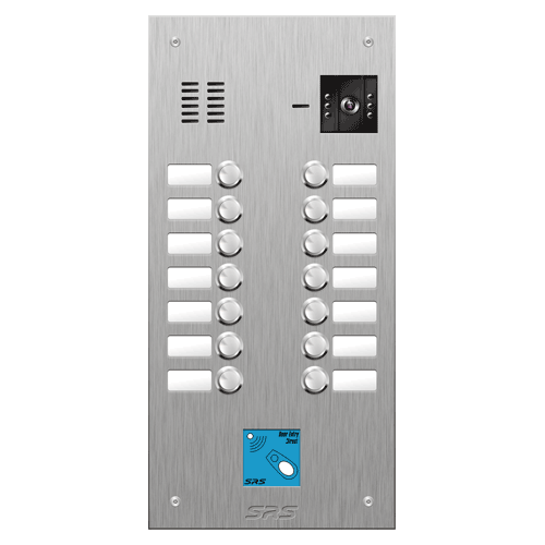 4814/08 14 button vandal resist S Steel video panel, prox. size D2