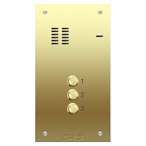 6103 03 way VR audio brass panel,engravable size A