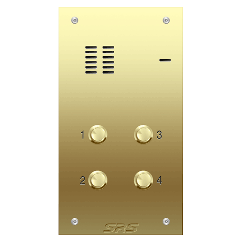 6104 04 way VR audio brass panel,engravable size A