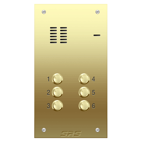 6106 06 way VR audio brass panel,engravable size A