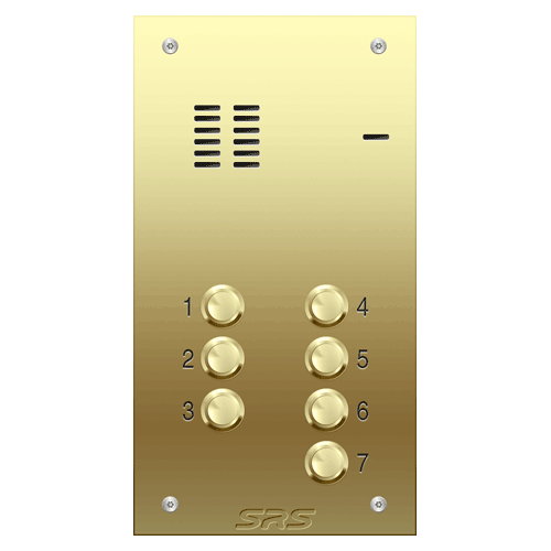 6107 07 way VR audio brass panel,engravable size A